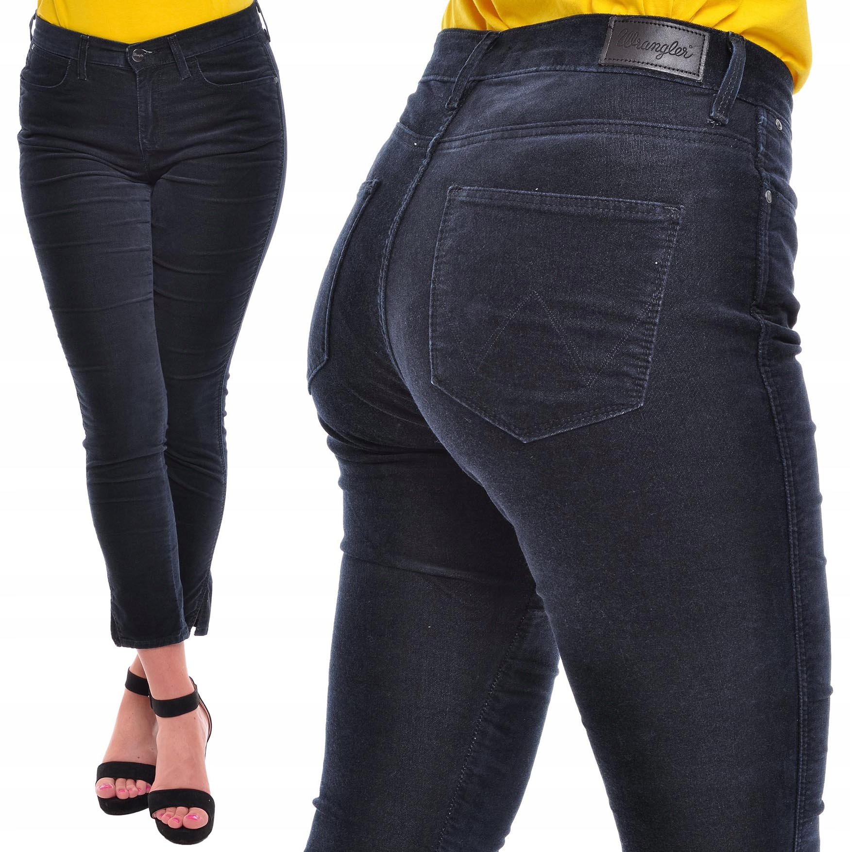 

Wrangler spodnie High black Ankle Skinny W26 L32
