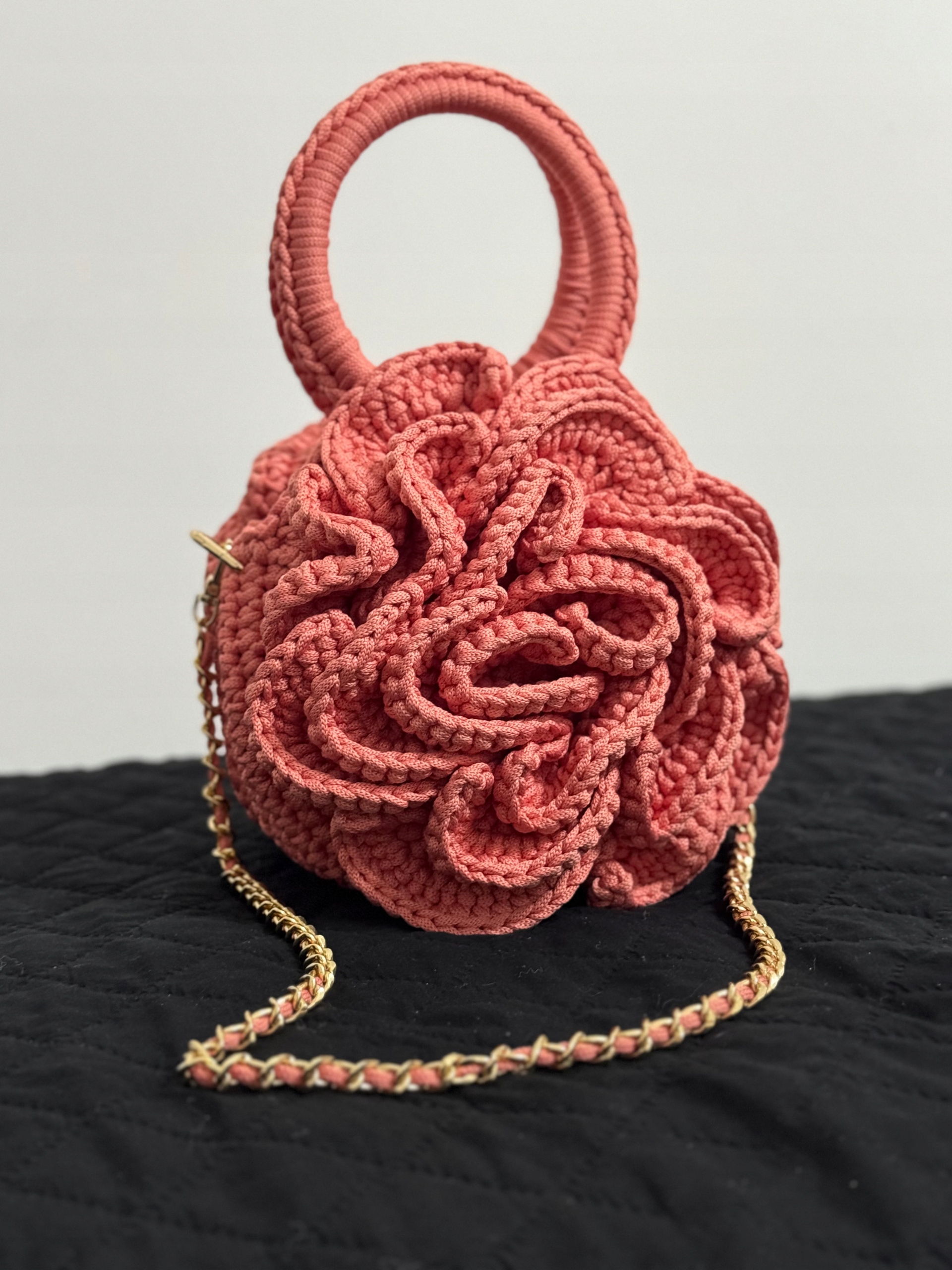 Kabelka hand made – korálová barva