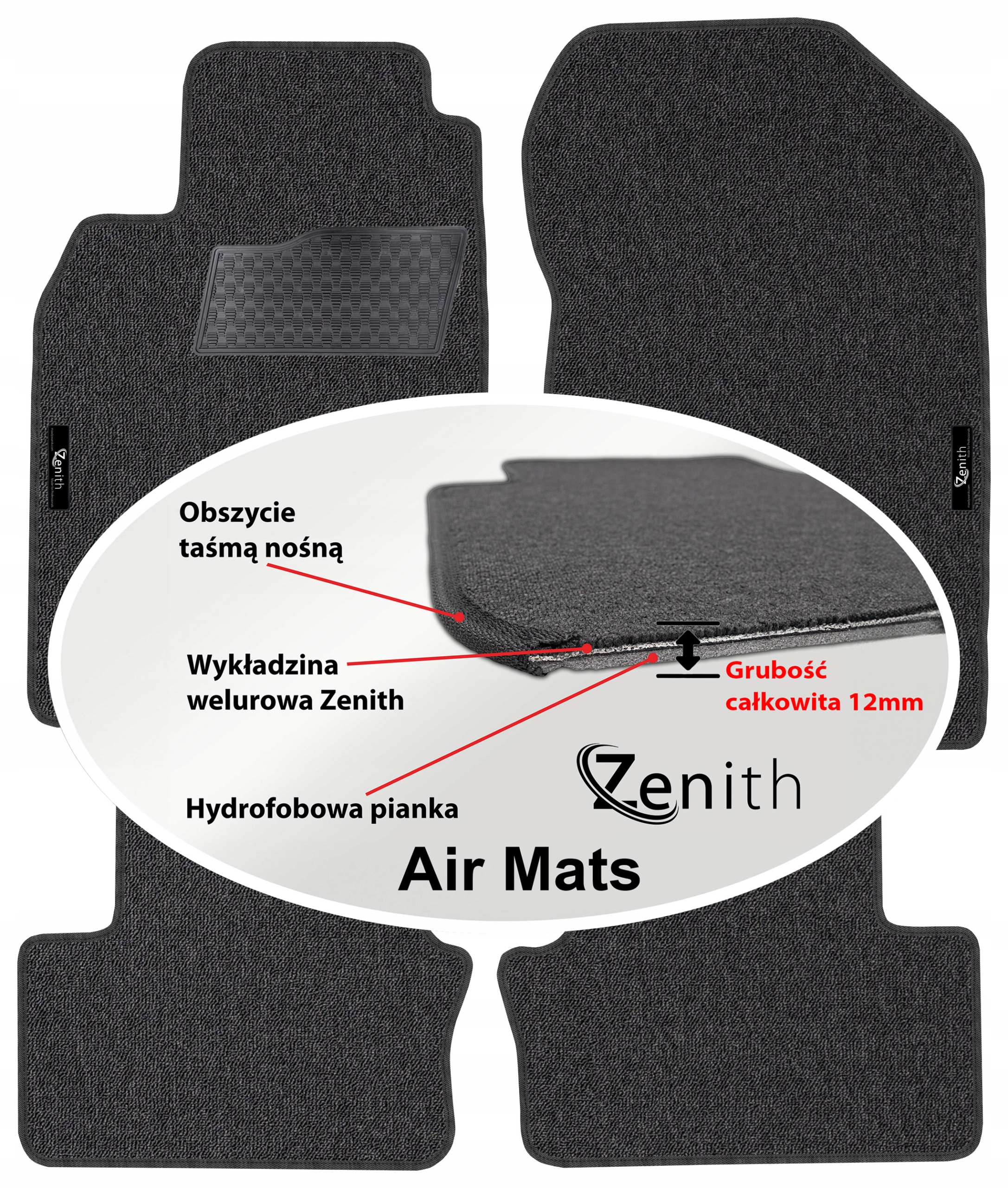 Honda Insight II 2009-2015 Velúrové koberčeky do auta Zenith Air Mats