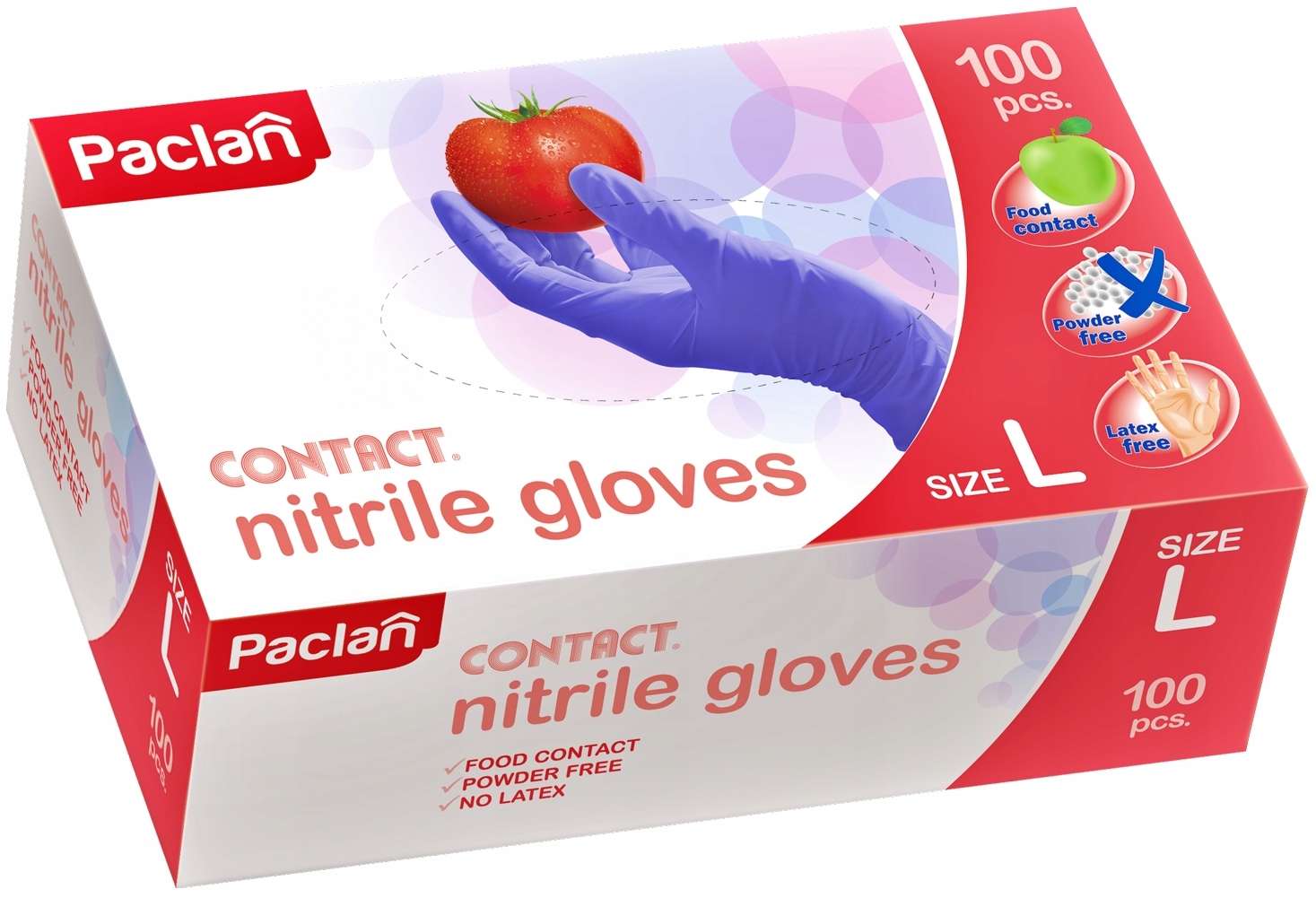 

Rekawiczki Nitrylowe Lawendowe Paclan L 100 szt