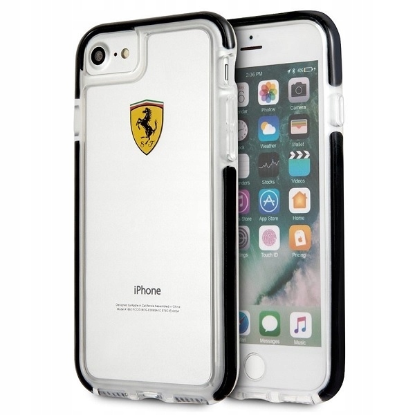 Etui Ferrari Hardcase FEGLHCP7BK do iPhone 7/8SE 2020 Se 2022 czarne tran