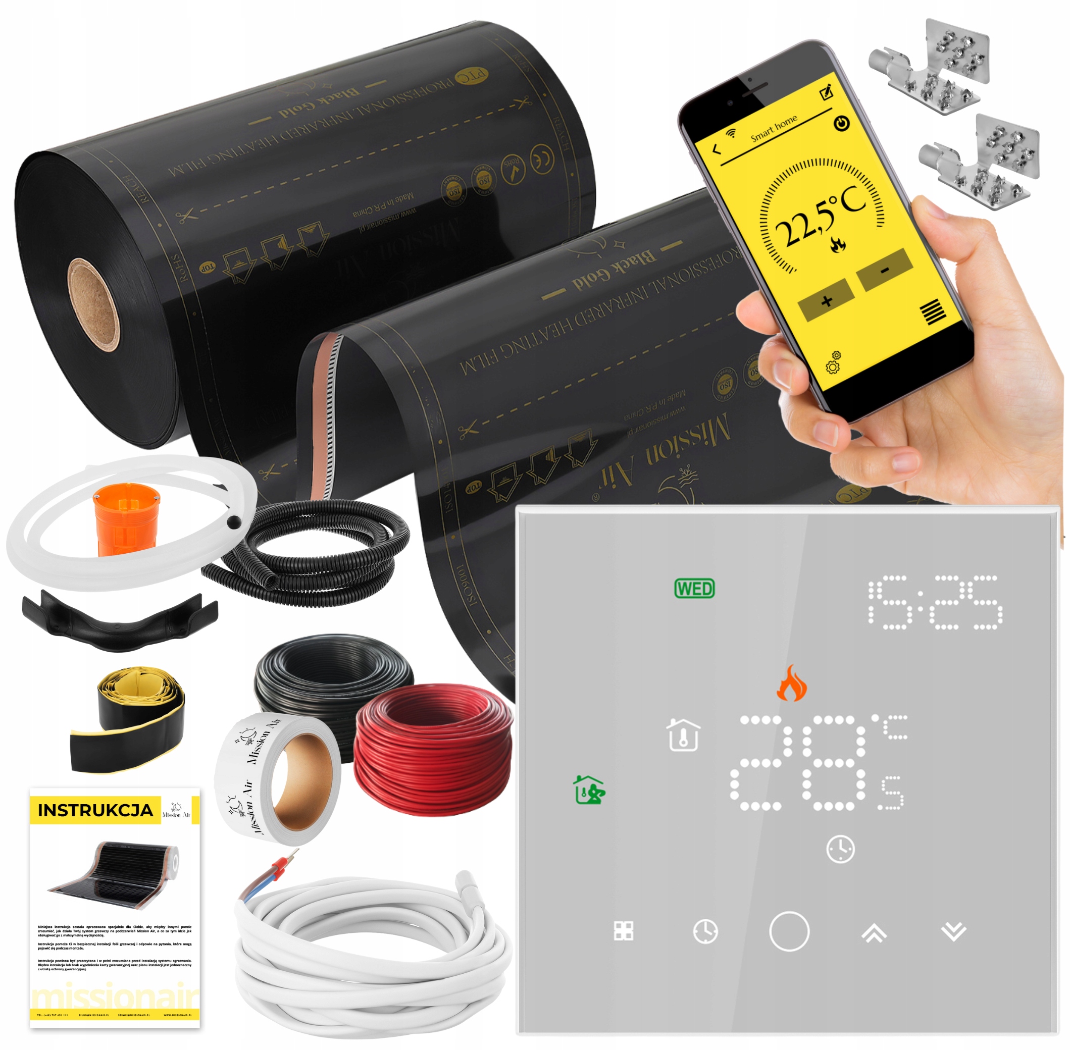 Set Fólia vyhrievacia podložka Infračervená 7 m² 160 W