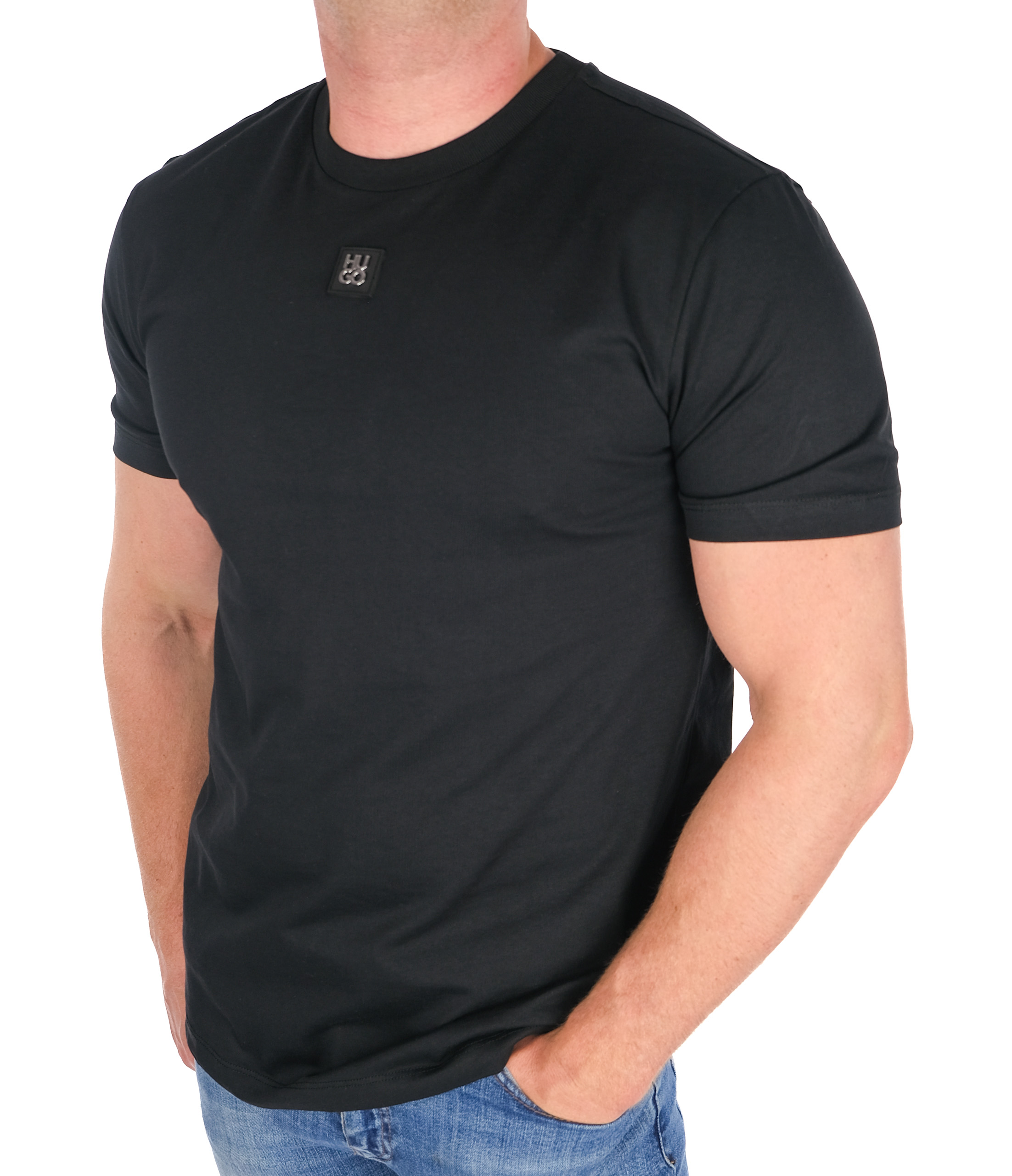 Koszulka Hugo Dalile Męska T-shirt Bawełna Premium Czarna Roz. XXL