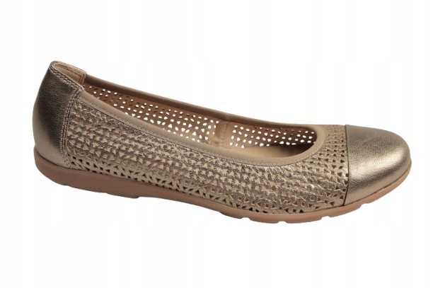 Caprice baleríny 9-22151-42 34A Taupe Metallic Měkká Lehká Kůže vel.