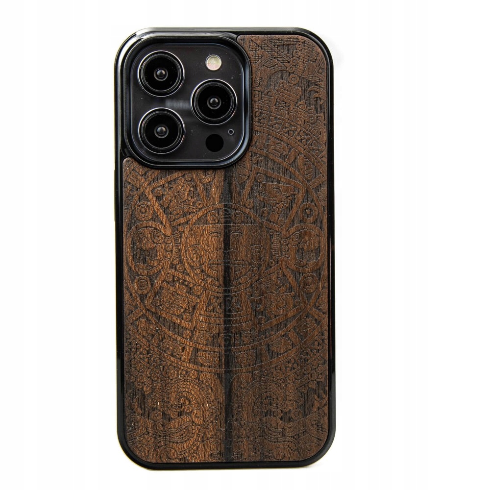 Dřevěné Pouzdro Bewood pro iPhone 15 Pro Kalendář Aztécký Ziricote