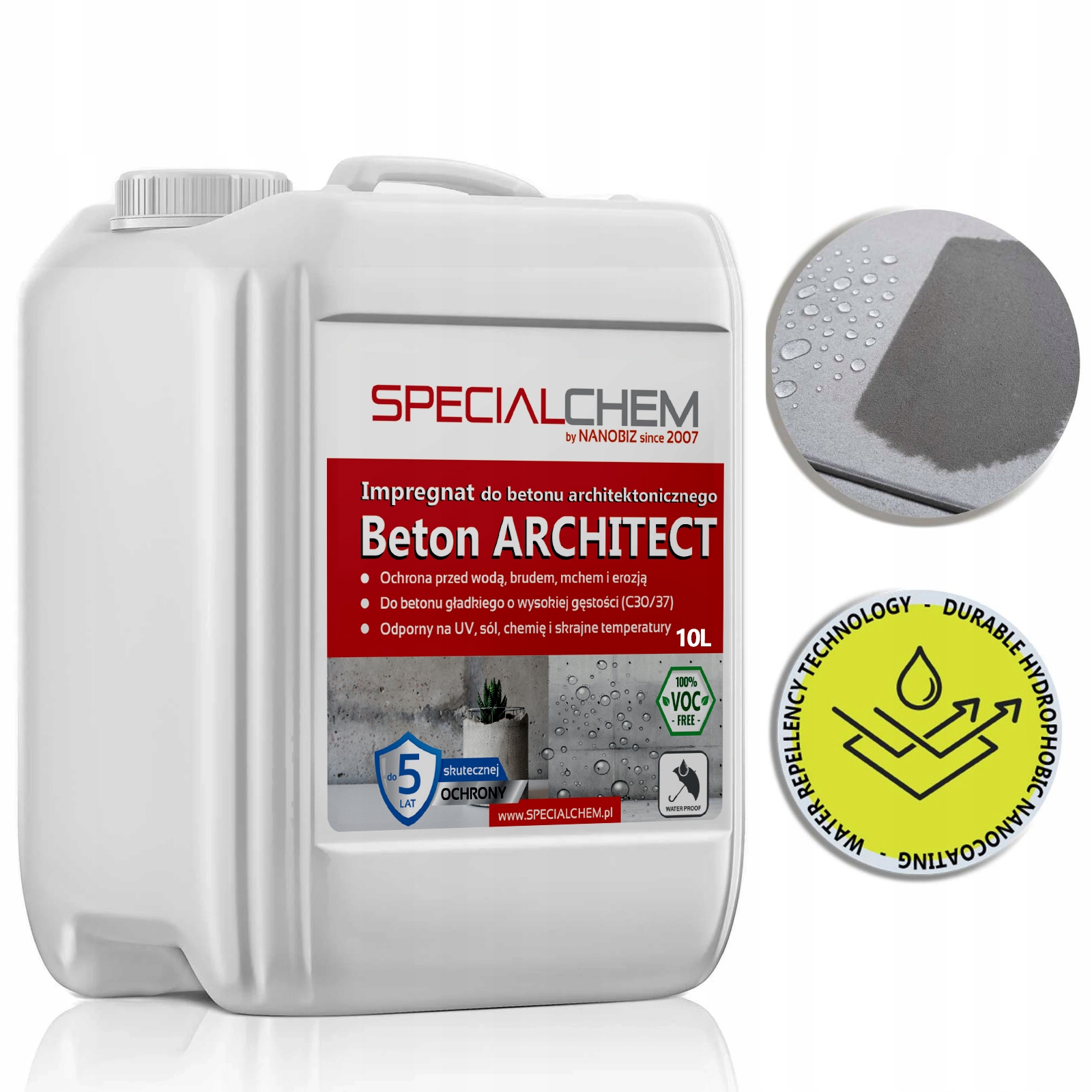 Specialchem Beton Architect 10L Účinná ochrana – 5 let vystačí na 100 m2