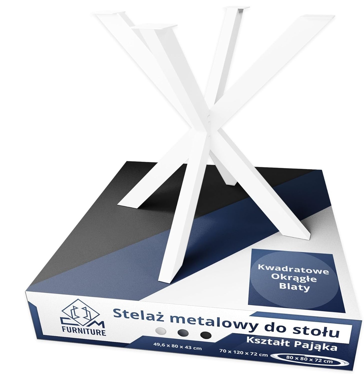 Ková Noha, Kovový Rám Pre Stolík, Konferenčný Stolík, Lavičku Pavúk Loft Biela