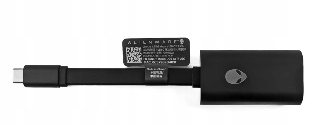 Adapter Dell Alienware AW1022z Adapter Usb-c do 2,5 Gb/s Ethernet