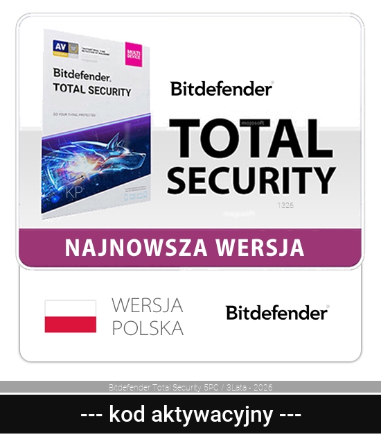 Bitdefender Total Security 5PC / 3Lata - 2026