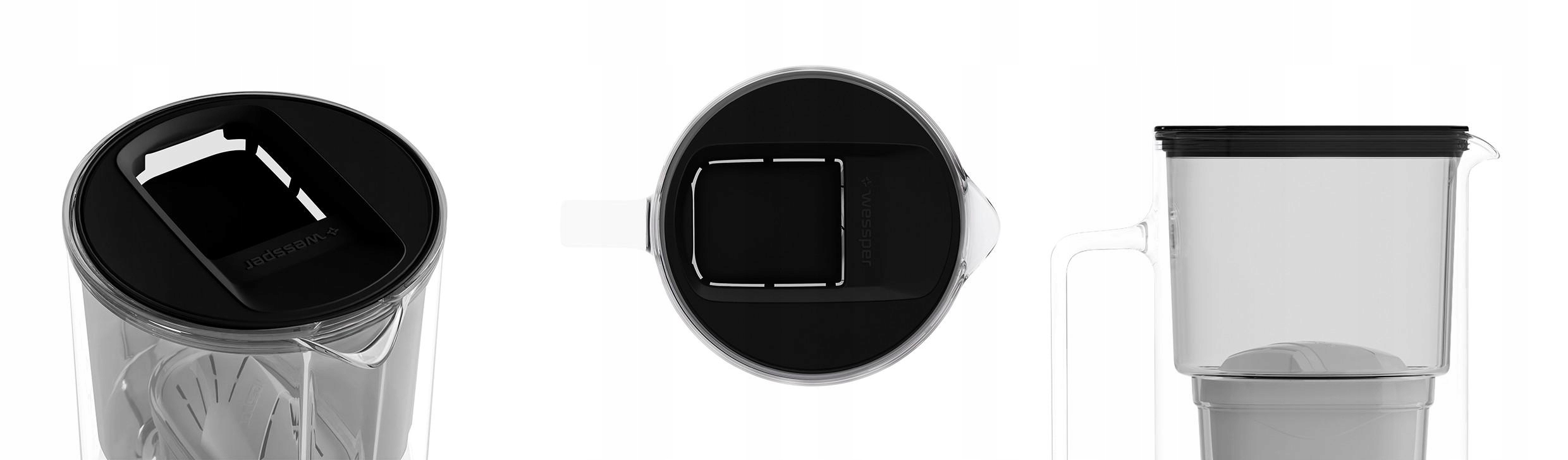 DZBANEK SZKLANY WESSPER D2 BOROSILICATE 3l + 10x FILTR WKŁAD WODY WESSPER Stan opakowania oryginalne