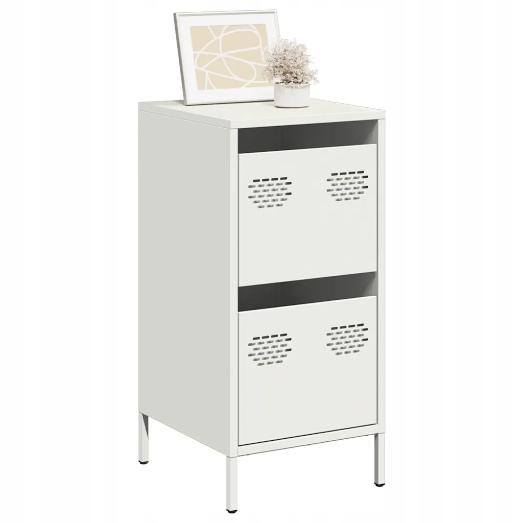 Levně Příborník bílý 35 x 39 x 73,5 cm ocel válcovaná za studena Bílá 851399