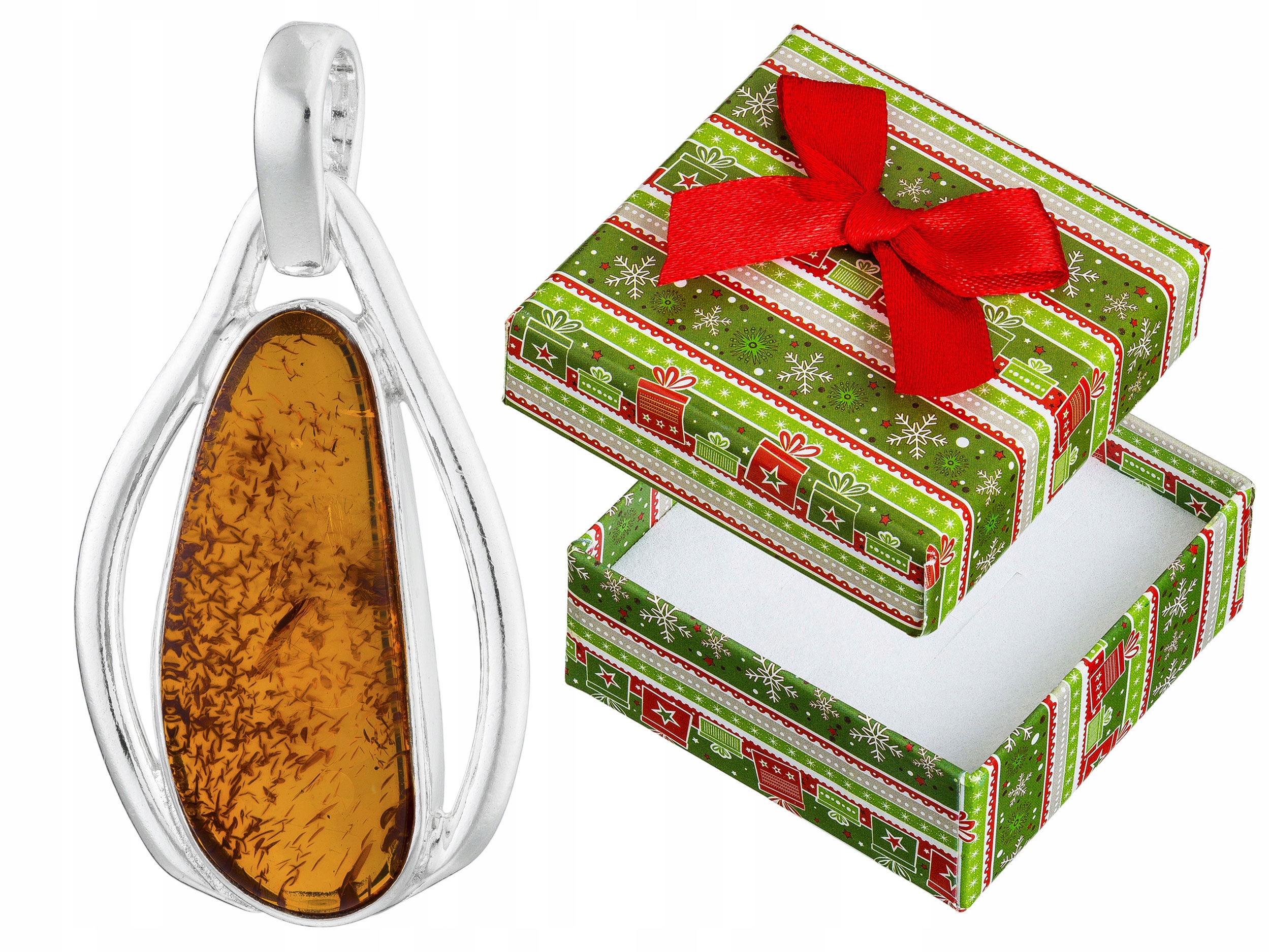 Velký stříbrný přívěsek Unikát s jantarem Ručně vyrobený stříbrný Přívěsek