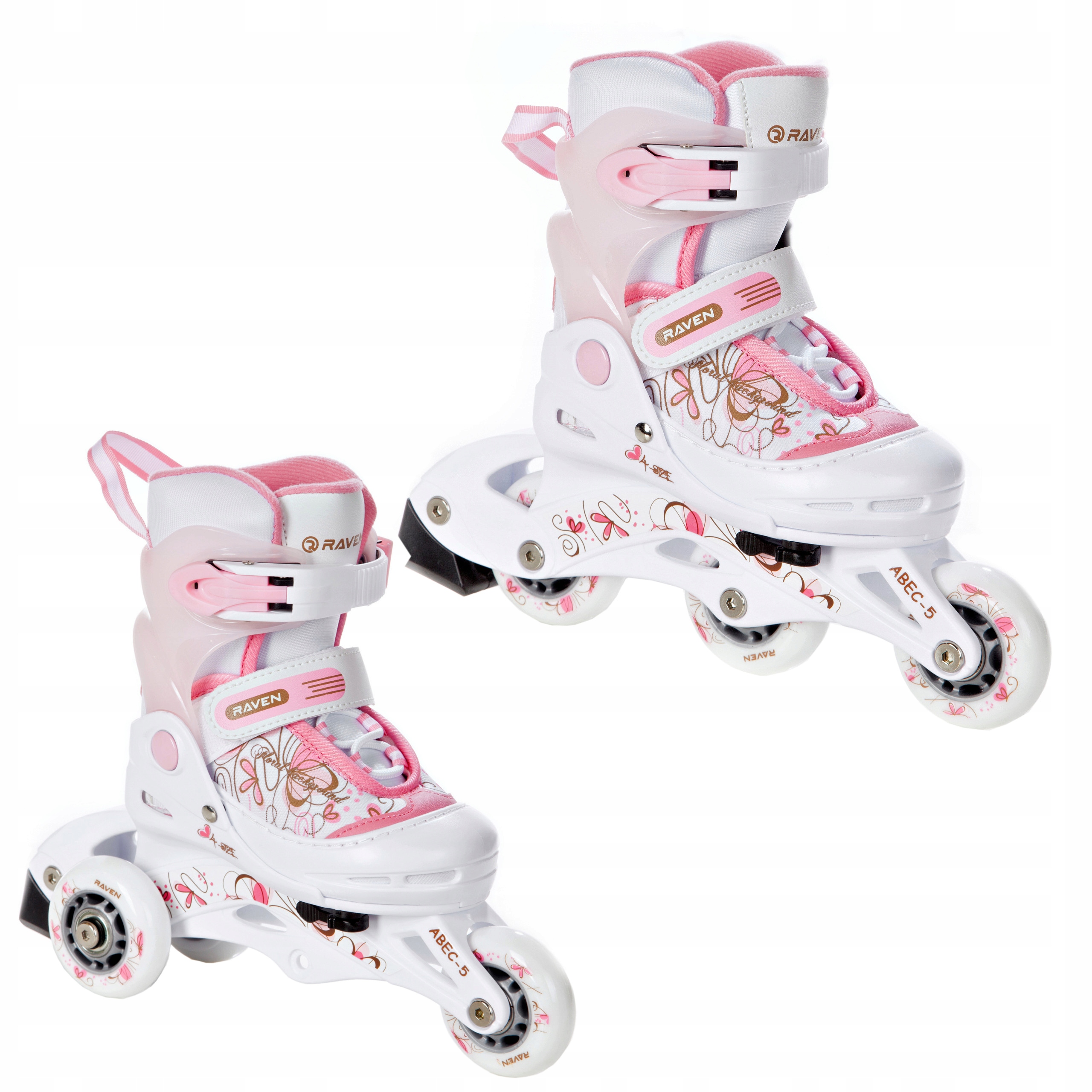 

Rolki Wrotki 2w1 Raven Laguna White/Pink 26-29