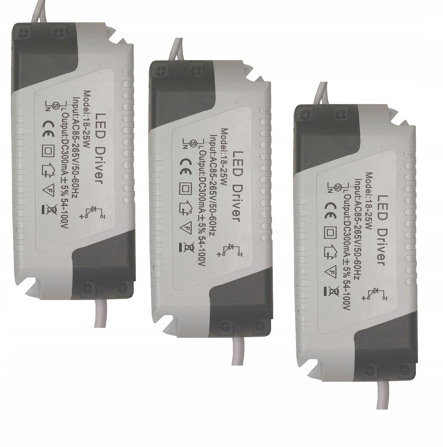 

3x Zasilacz Led Driver 18-25W DC54-100V 300mA