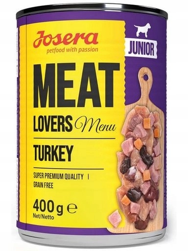 5 x Josera Meat Lovers Menu Junior Krůta plechovka 400 g