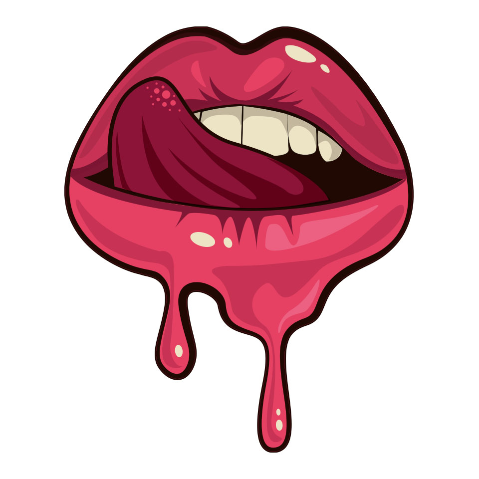 Автомобільна наклейка для губ wlepa LIPS 80X97 см