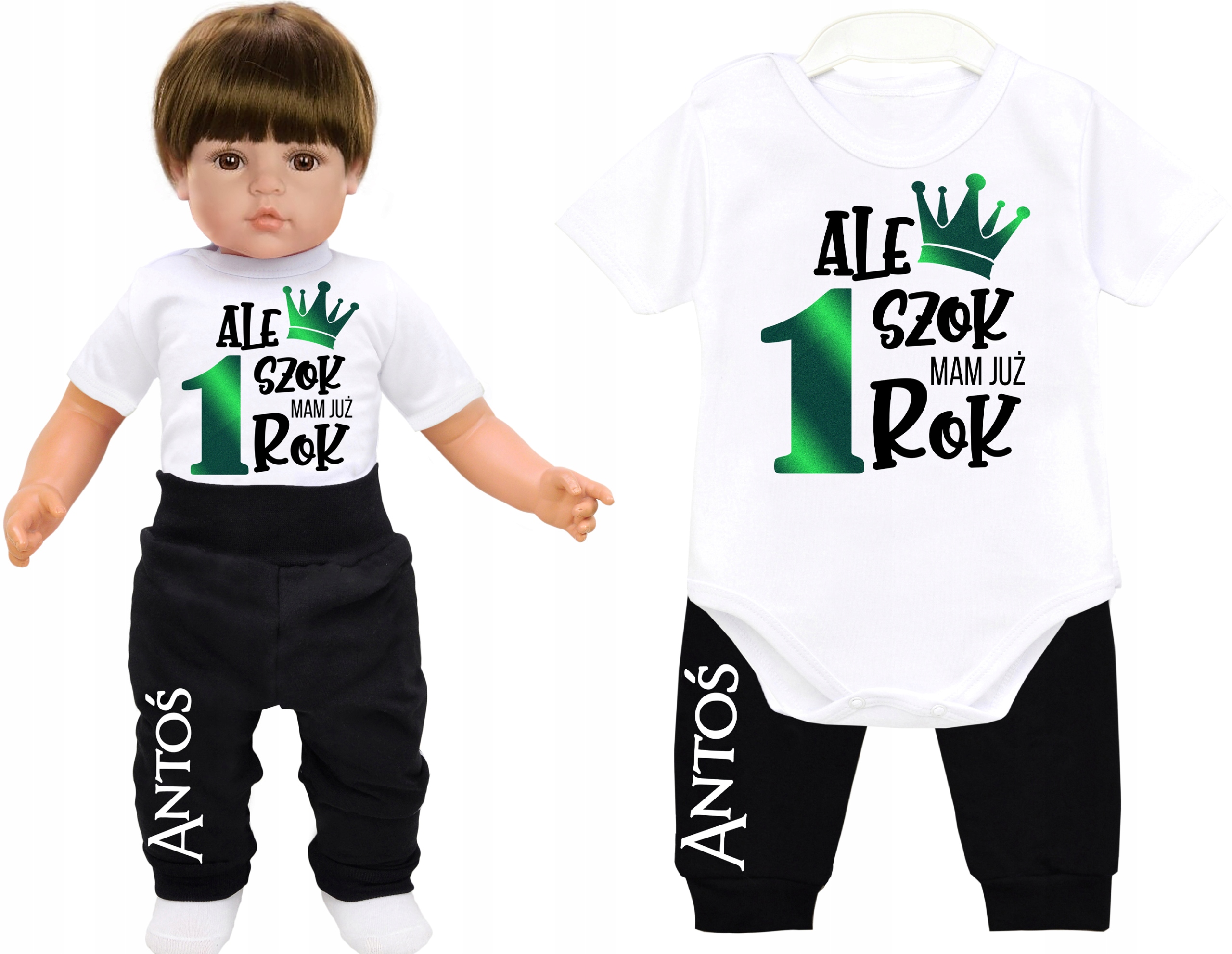 

Komplet Body Spodnie Urodziny Ale Szok Rok r. 80