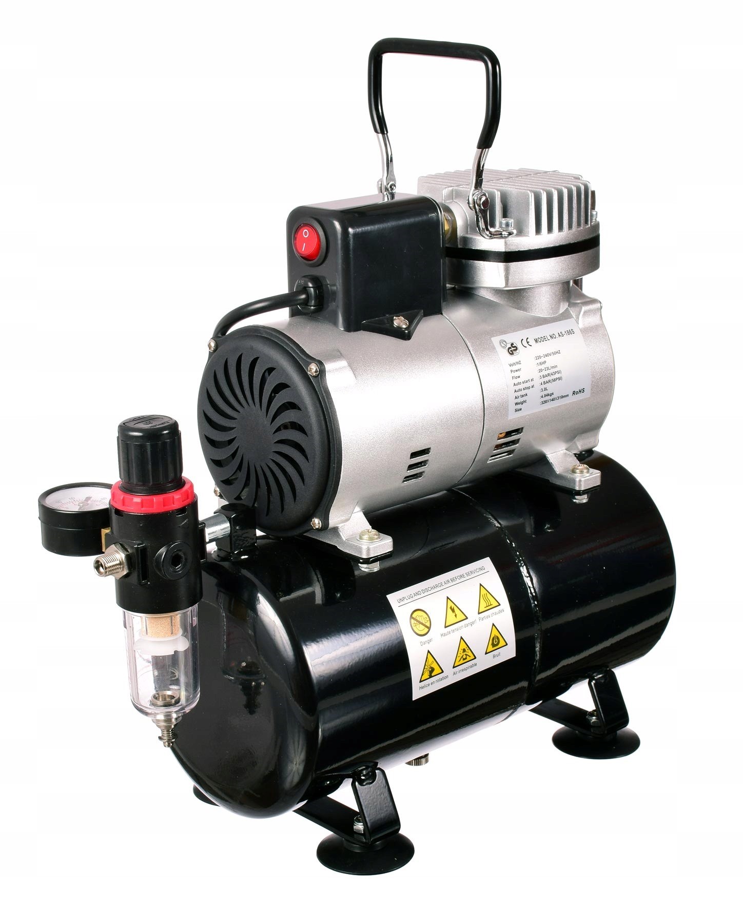 

Kompresor do aerografu LS-186S Wentylator Butla 3L