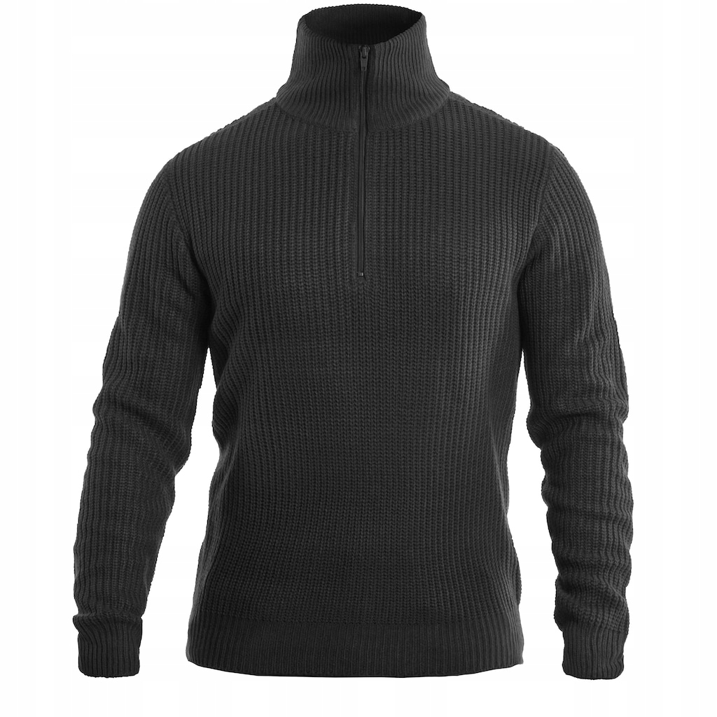 Svetr s se stojáčkem a rolákem Brandit Marine Troyer Pullover Black 3XL