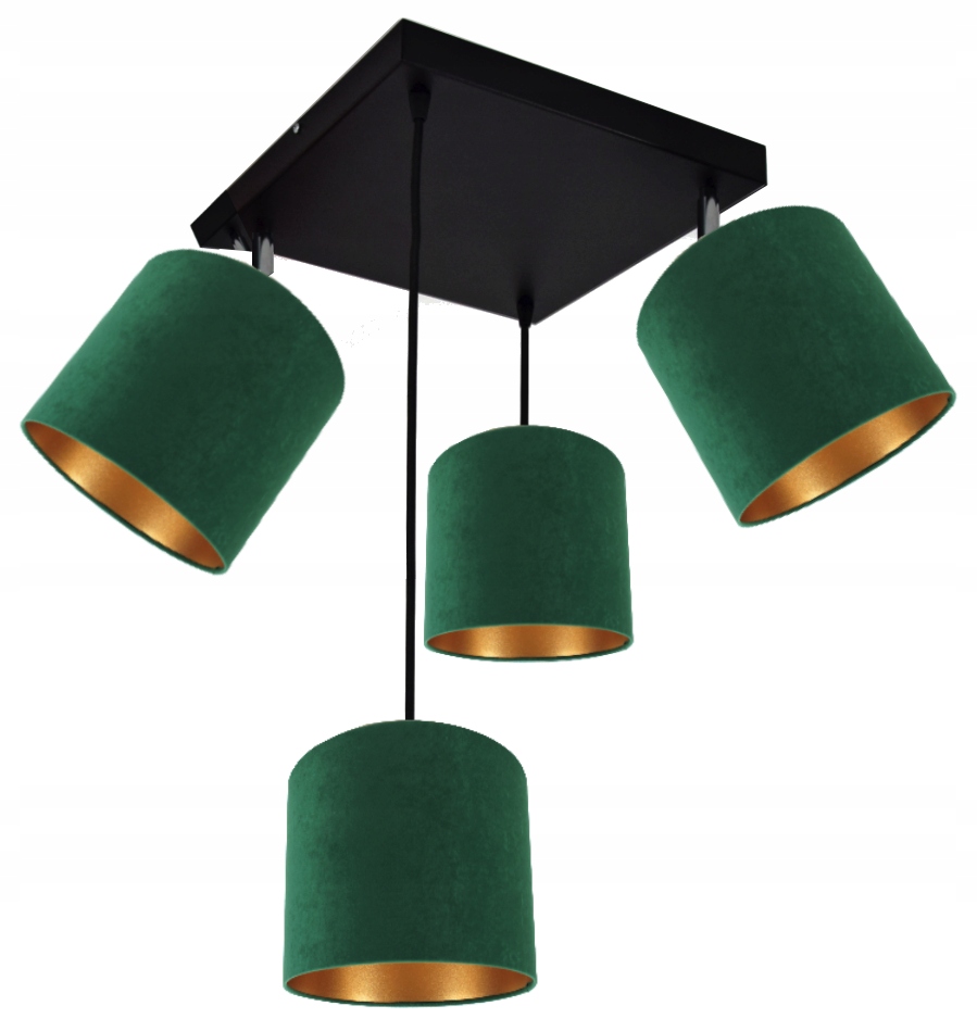 

Lampa Wisząca Sufitowa Żyrandol Abażur Welur Led