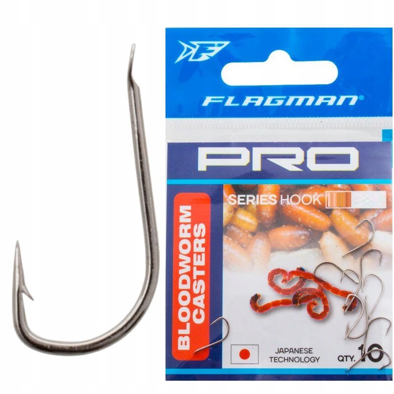 Haczyki Flagman Pro Bloodworm Casters 10 PRBC_10NI