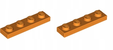 

Lego płytka 1x4 pomarańczowy 3710 -2 szt