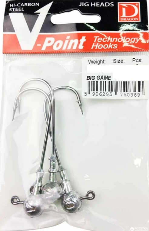 Główka jigowa DRAGON V-POINT BIG GAME 7/0 35g 3szt Kod producenta 990-350-070