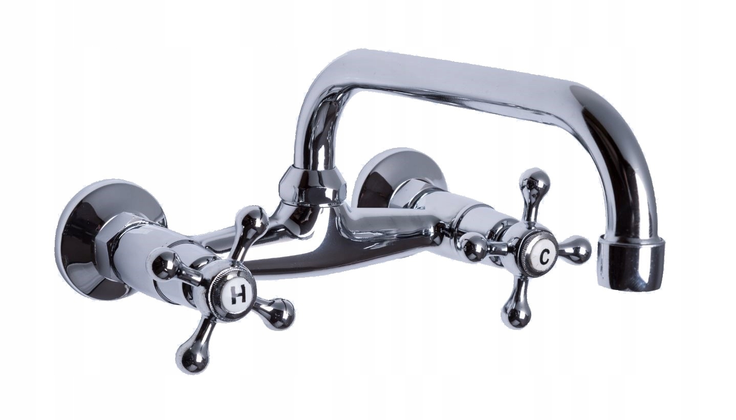 Bateria ścienna kuchenna na pokrętła Retro wylewka typu C