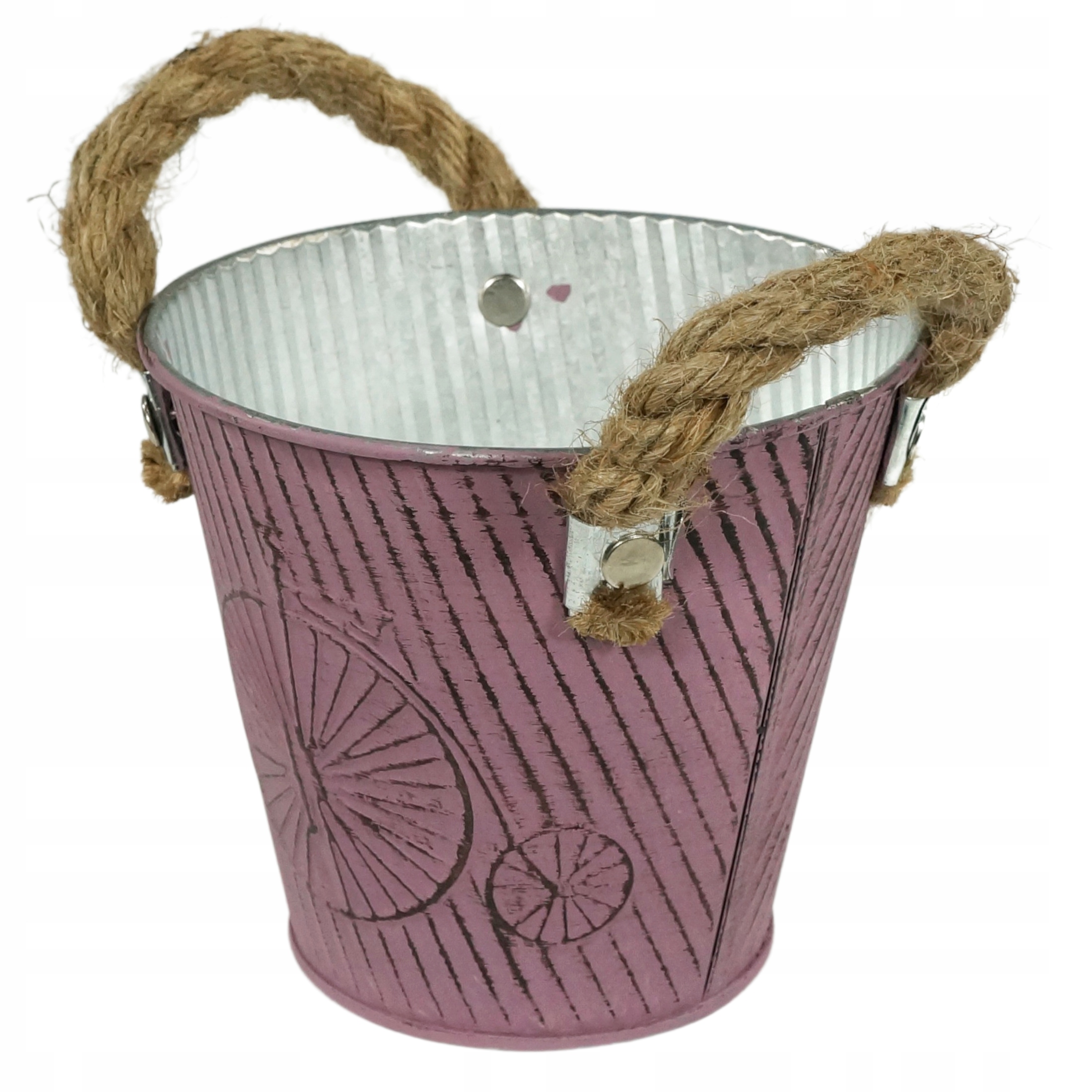 Metalowa osłonka z uchwytami ze sznura 12 cm Kod producenta QX2001-002-004XS/PURPLE