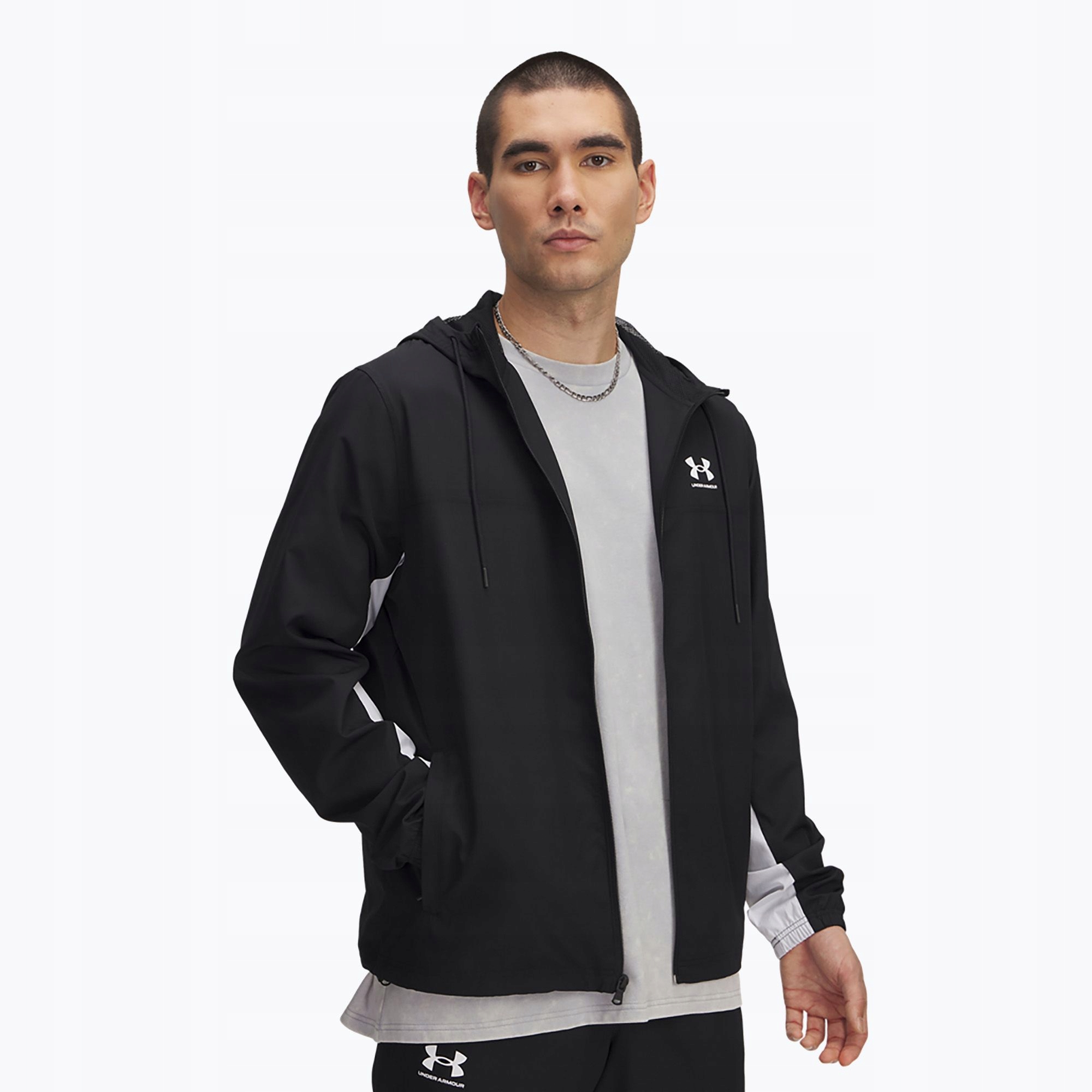 Pánská Větrovka Under Armour Černá S Kapucí Ua Warmup Tops XXL
