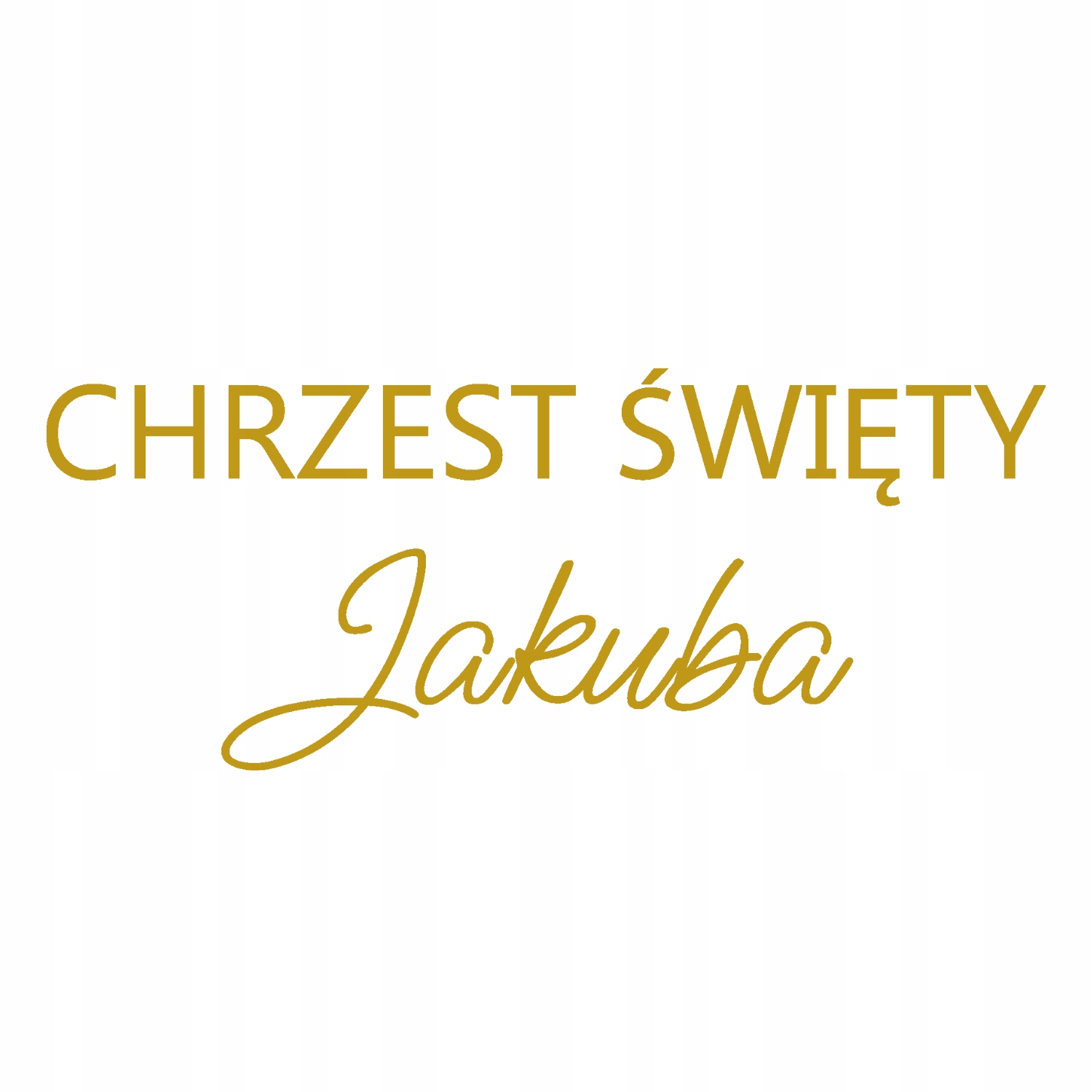 Naklejka Chrzest Święty z imieniem napis na tablice ściankę balonową 60cm