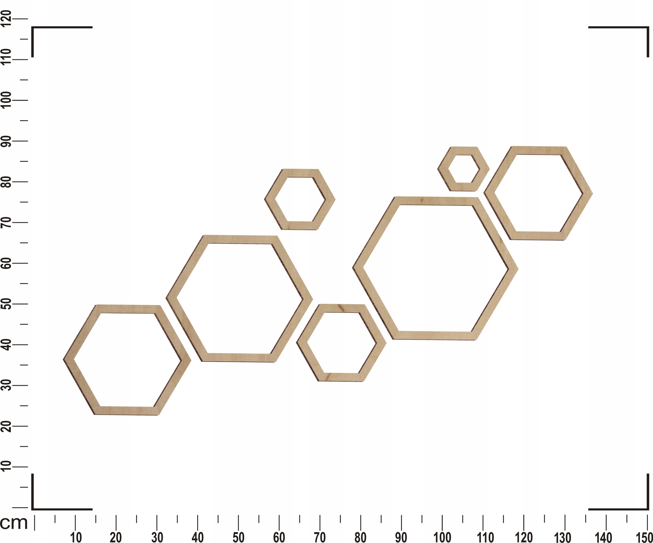 PANELE 3D DREWNO PLASTER MIODU heksagon zestaw EAN (GTIN) 6094057669642