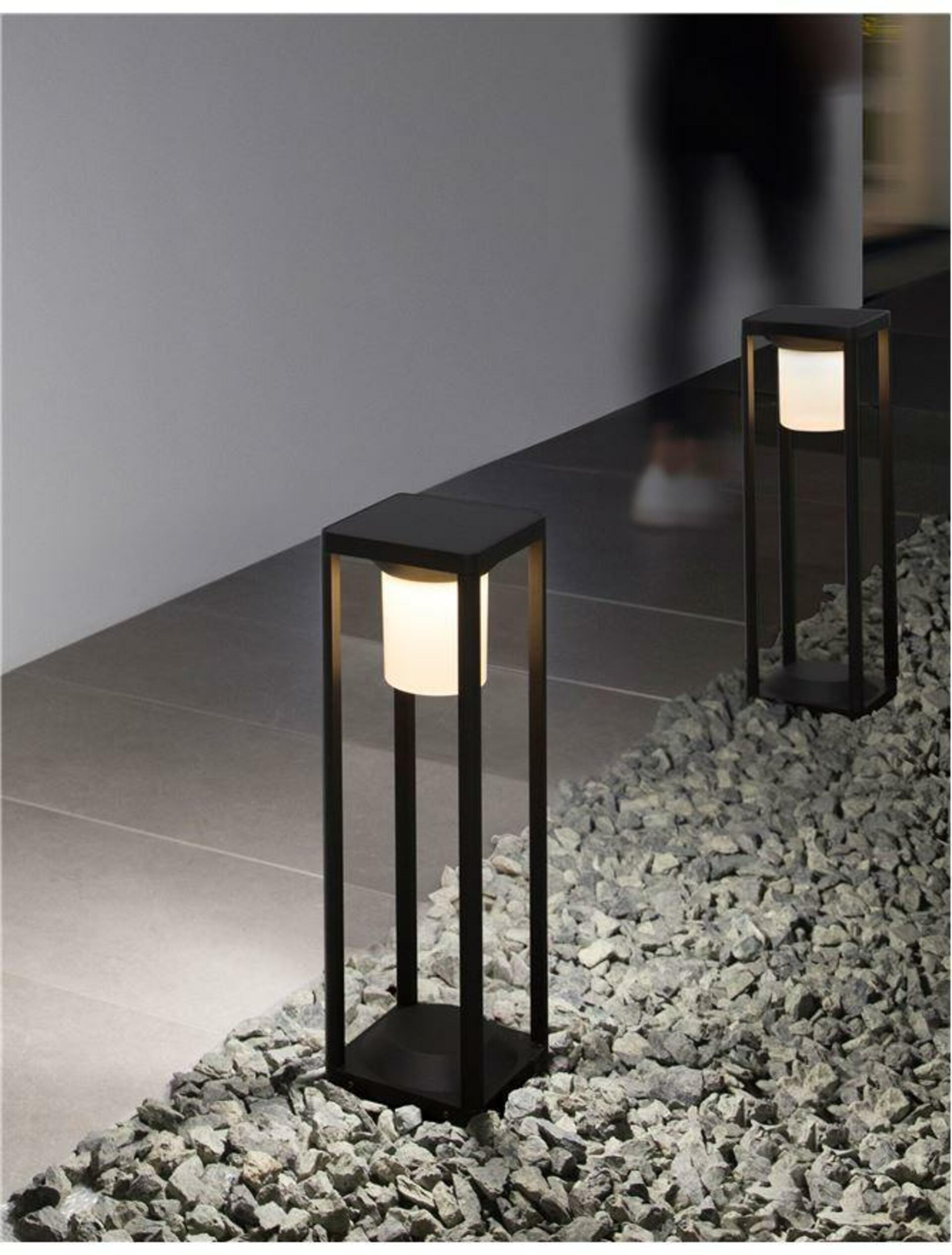 Nova Luce vonkajšie stĺpové svietidlo Loveto antracitový hliník a akrylový