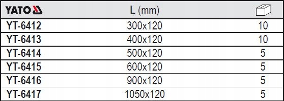 YATO YT-6414 ŚCISK STOLARSKI, KUTY 500X120 MM Rodzaj stolarski