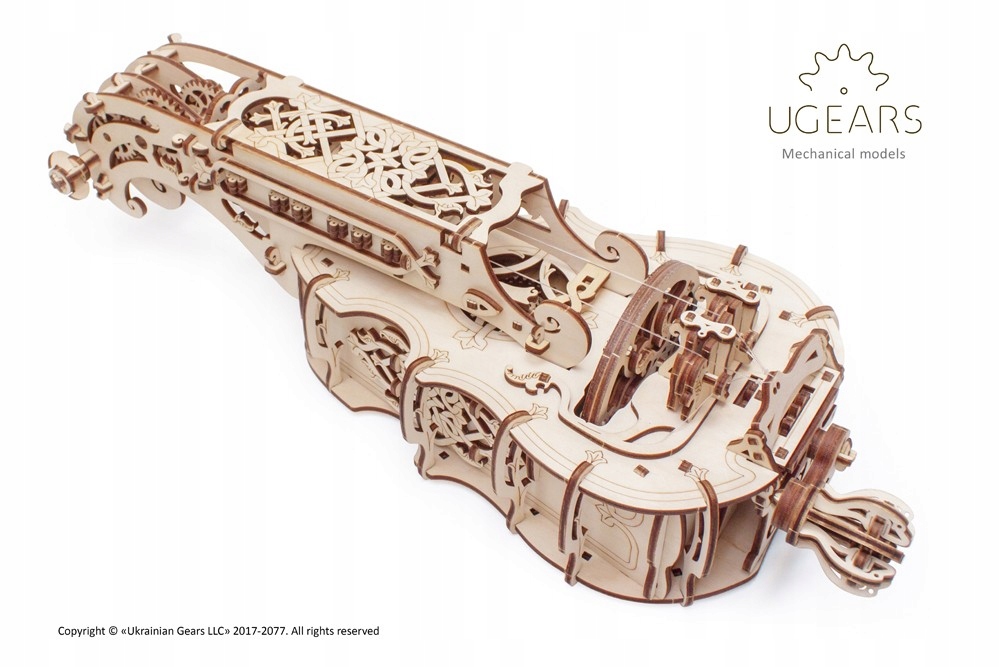 Ugears Lira korbowa drewniany mechaniczny model 3D do składania