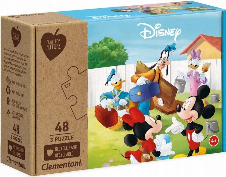 

Clementoni Puzzle 3x48 El Pff Myszka Mickey 25256