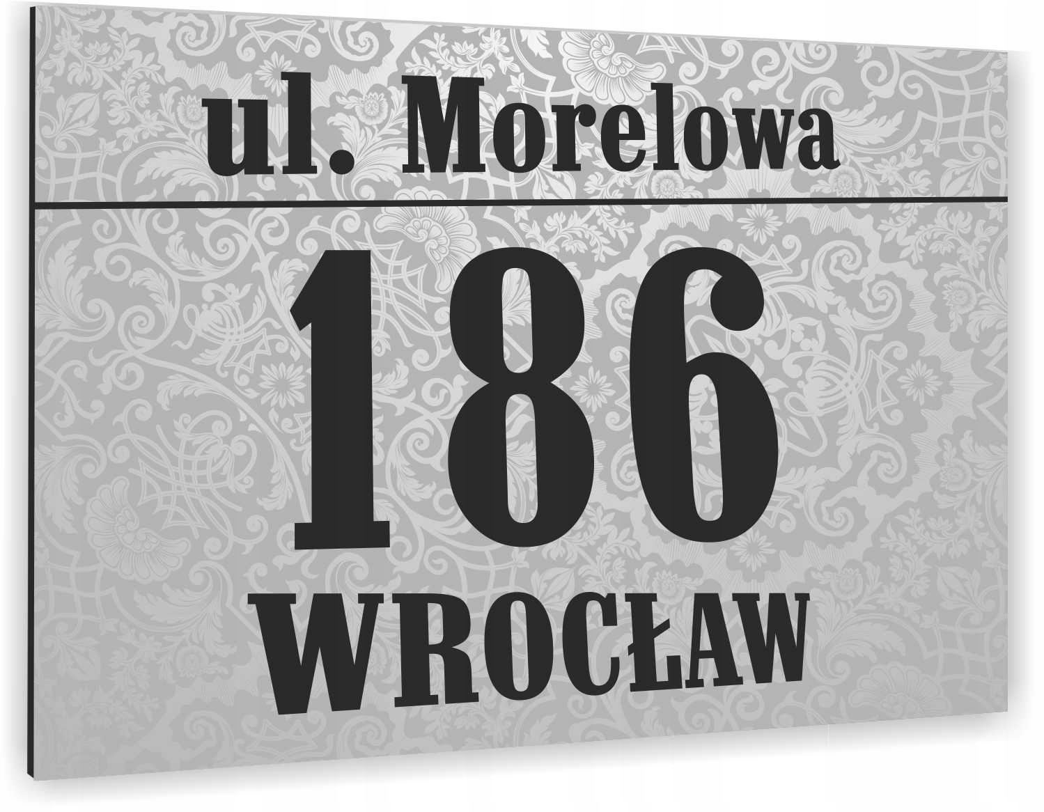 DUŻA Tabliczka ADRESOWA ALUMINIOWA 20x15 numer dom