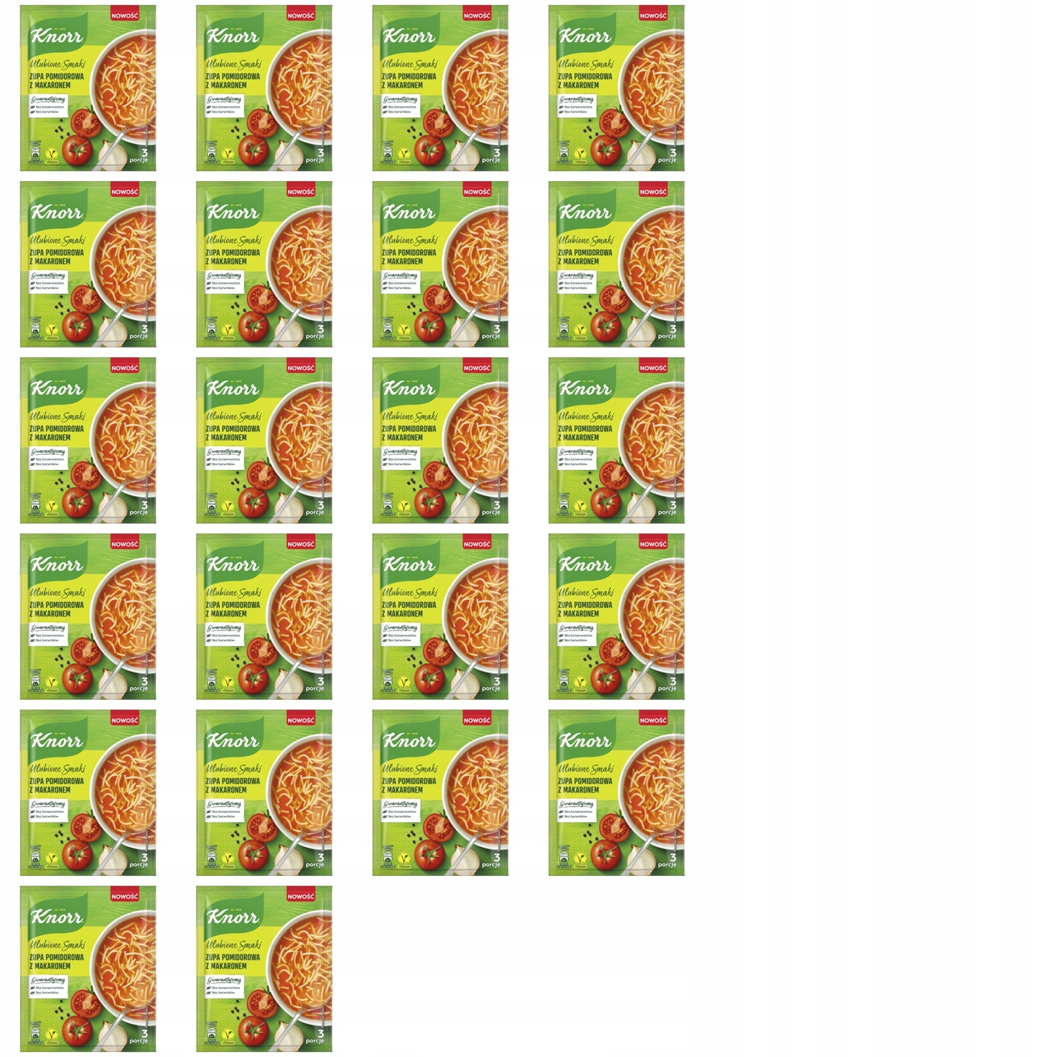 22x 50g Knorr zupa pomidorowa z makaronem Karton