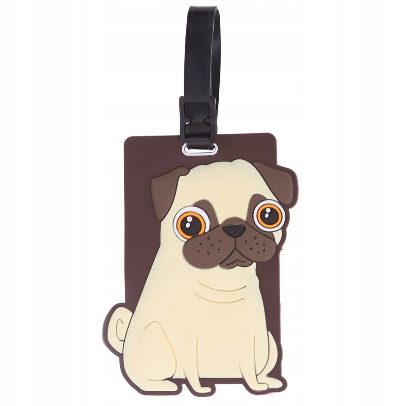 

Zawieszka na bagaż Mops Pugs and kisses