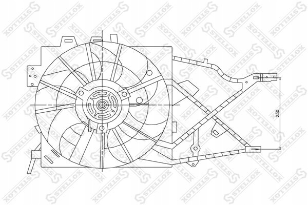 Ventilátor chladiča Opel Vectra 1.6-2.5 95-03