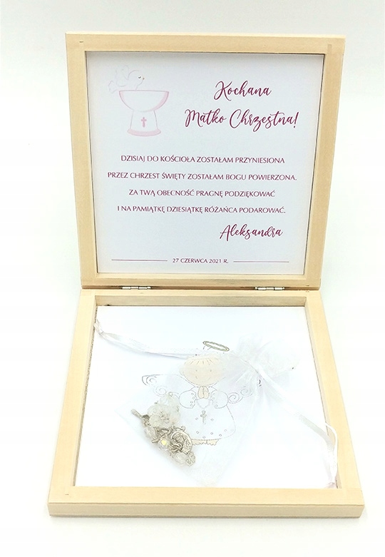 podziękowanie dla chrzestnych matki ojca pamiątka Rodzaj inny