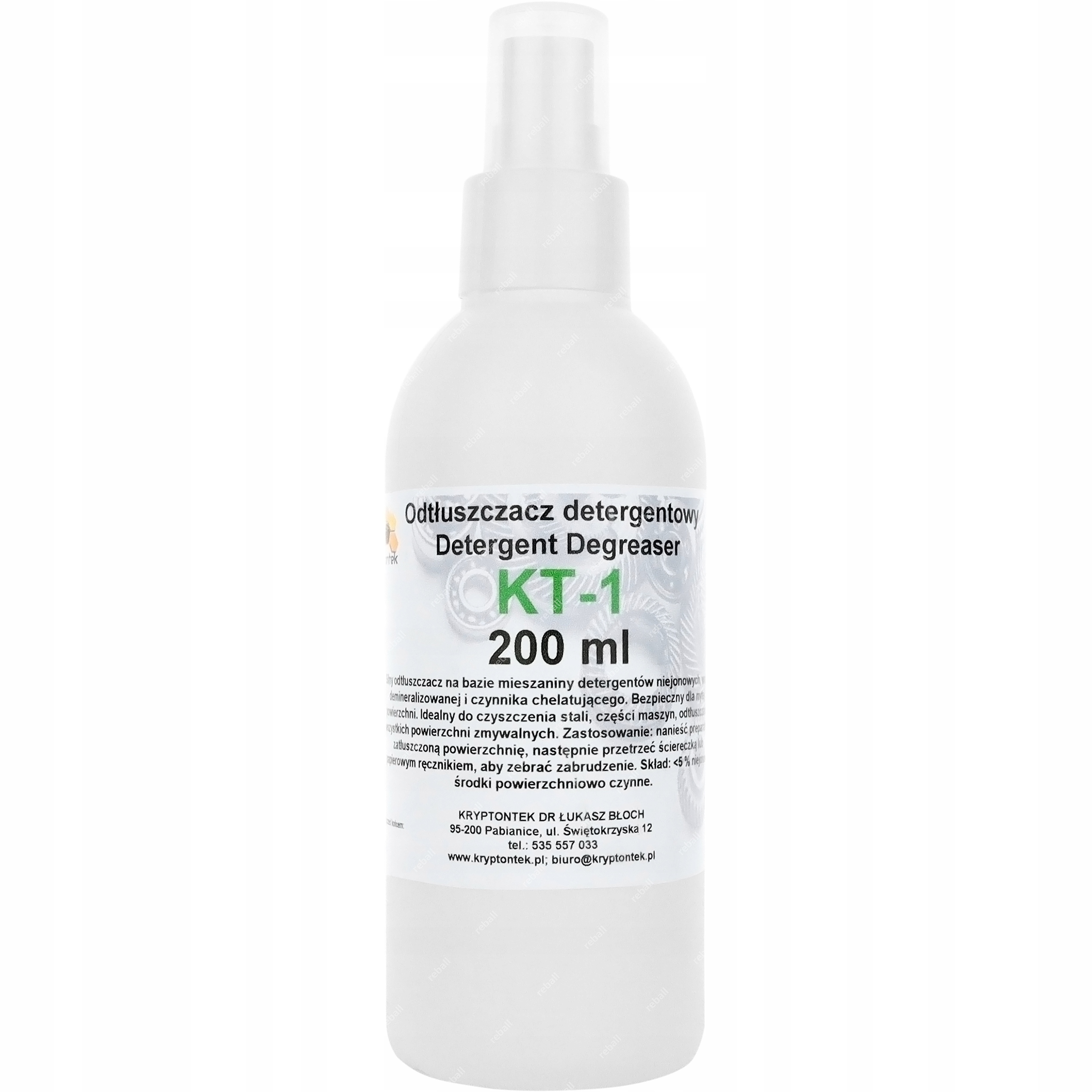 

Odtłuszczacz Detergentowy KT-1 200ml Z Atomizerem
