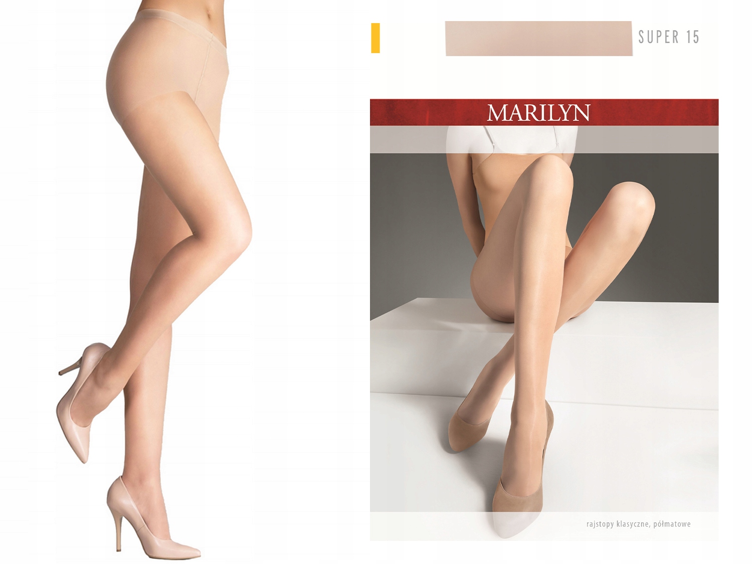 

Półmatowe rajstopy 15 Marilyn Ecru 4-L