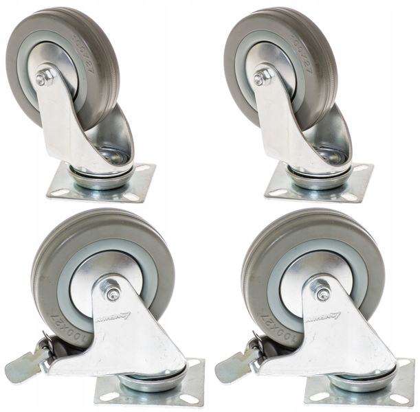 

Zestaw jezdny kół kółek koła obrotowe 100mm 320kg