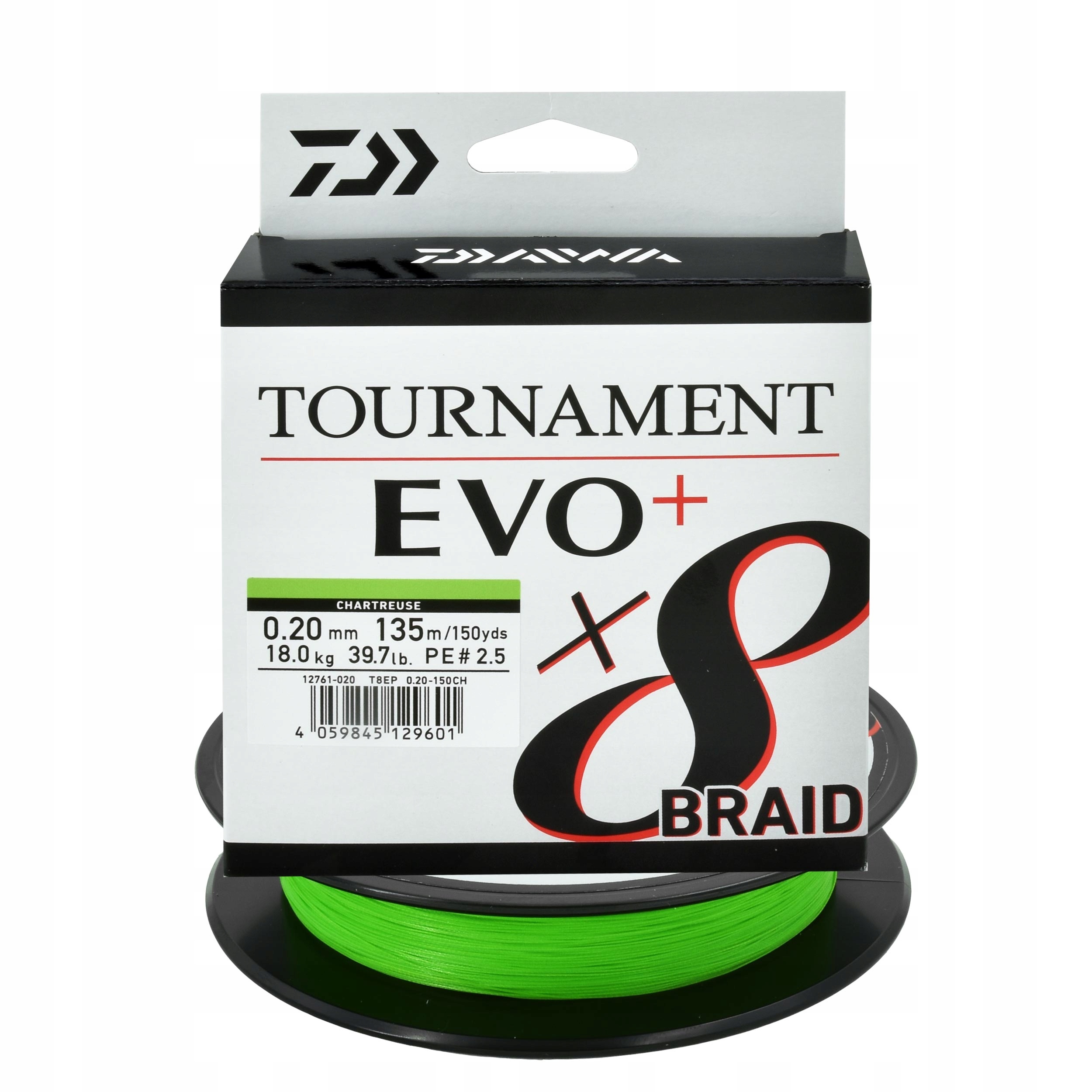 Plecionka spinningowa Daiwa Tournament X8 0.20mm 135m 18kg limonka 1szt.