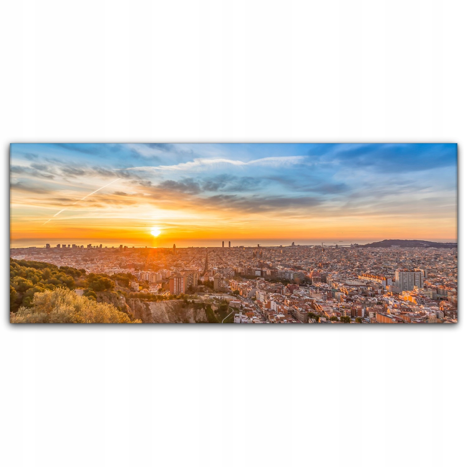 

foto-obraz na płótnie 125x50 Miasto Wschód Słońca