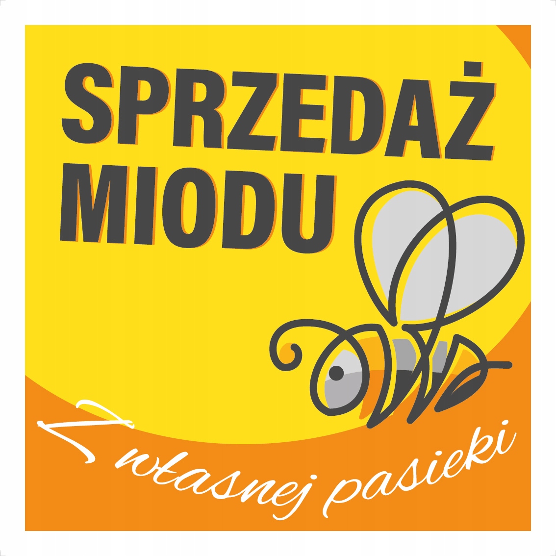 

Tabliczka 40x40 sprzedaż miodu tablica znak