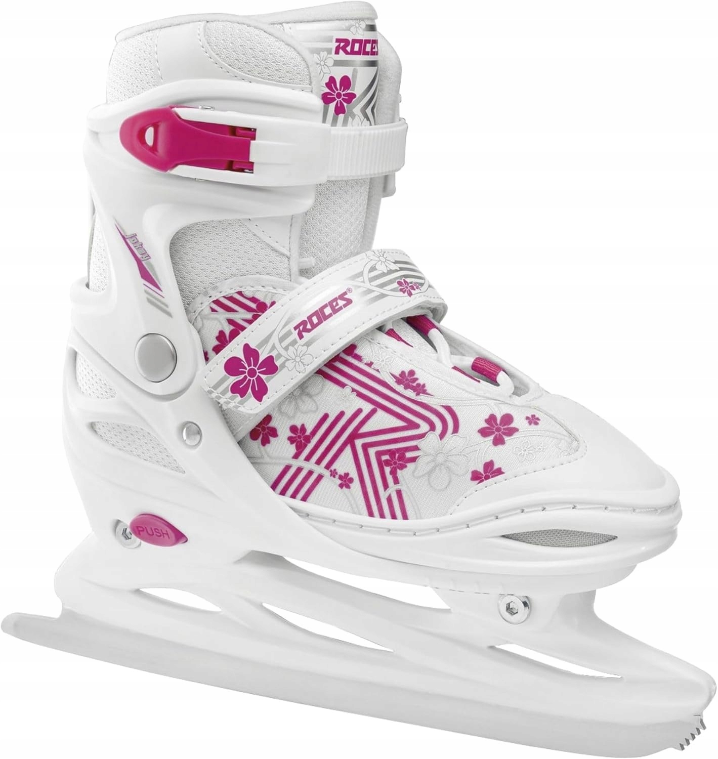 ŁYŻWY REGULOWANE ROCES JOKEY GIRL 3.0 WHITE-PINK r. 38-41