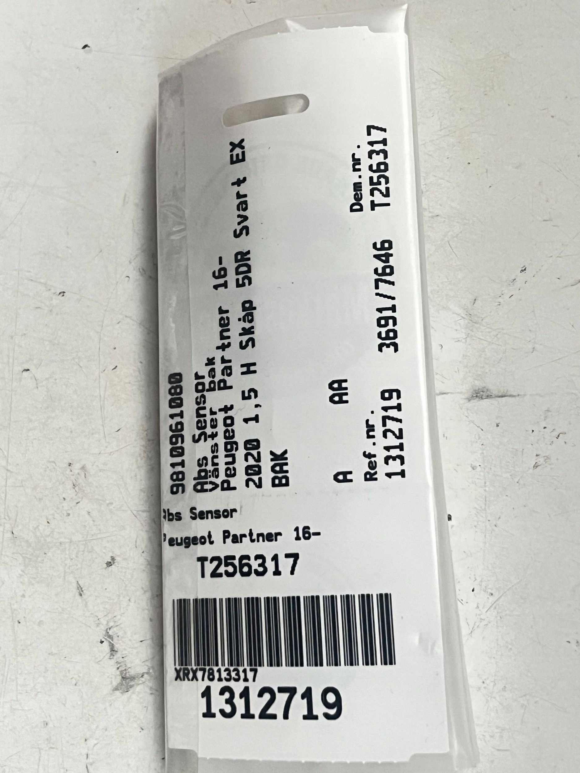 Sensor ABS heck PEUGEOT 3008 II 9810961080 @A