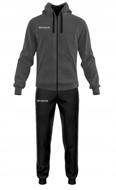 Pánská tepláková souprava Givova mikina a kalhoty TT014 šedo/černá